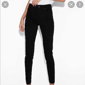 Express mid rise black jean leggings